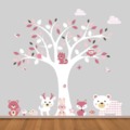 Vinilo decorativo arbol y animalitos