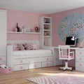 Dormitorio blanco rosa