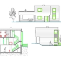 Alzados y seccion vivienda cad 2D