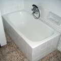 baño azul