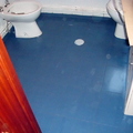 baño azul