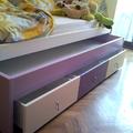 Cama nido con cajones. Lacado en varios colores.