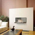 Chimenea de bioetanol de interio pared extrecha sin humo, sin tiro