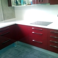 COCINA DE FORMICA ROJO 