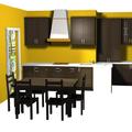 Cocina rustica vista 3D