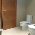 Colocaión de puerta y muebles sanitarios en baño