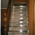 construcción de escalera de mármol