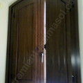 Contraventana Curva Realizada en PVC Color Nogal