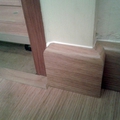 Detalle de los acabados de parquet