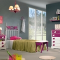 Dormitorio Juvenil / Infantil CUORE con cabecero de cama en forja