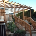 pergola, escalera y barandilla