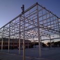 Estructura metálica, polideportivo municipal.