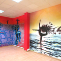 Decoración mural academia de baile