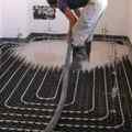 Instalacion de suelo radiante con anhidrita,