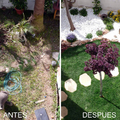 Jardín antes y después