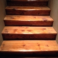 Lijado y barnizado de escalera