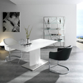 MESA COMEDOR EXTENSIBLE LACADO BLANCO
