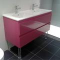 Mueble de baño fabricado en DM lacado 