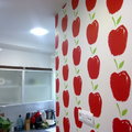 Papel pintado vinilico en cocina