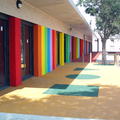 Pintura de fachada multicolor,Guarderia