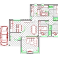 Planta de vivienda cad 2D