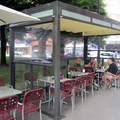 Terraza Box con cortavientos City en Gijón (Asturias)
