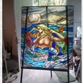 Vidriera emplomada de sirena