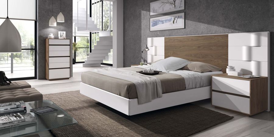 Dormitorio Nogal Americano con Lacado Blanco