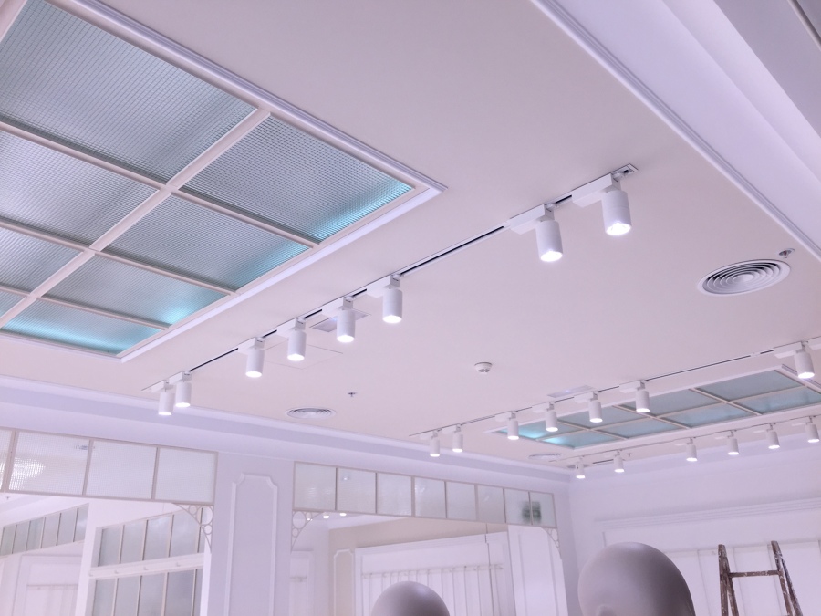 Techos con lucernarios tienda Intimissimi