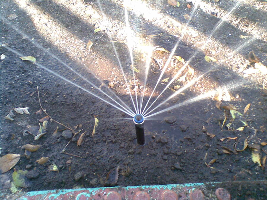 ASPERSOR  ROTATOR EN FUNCIONAMIENTO