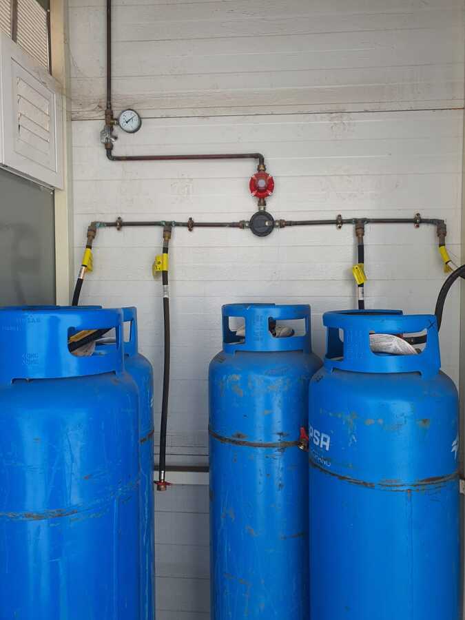 Instalación gas propano en lavandería