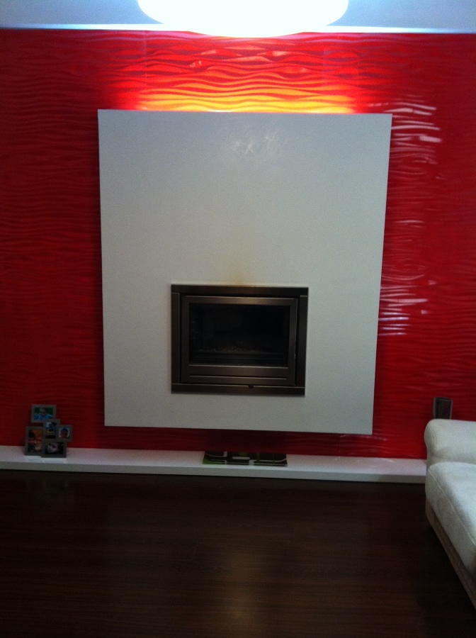 Decoración frontal moderna suspendida