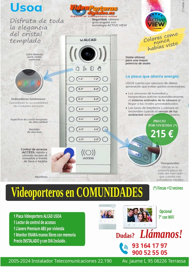 Oferta videoportero en comunidades