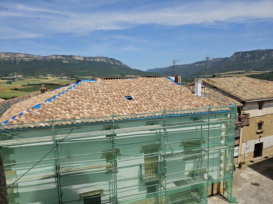 Tejado y fachada