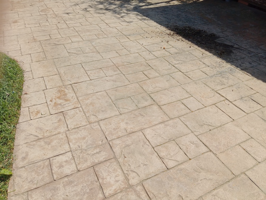 Reparación suelo hormigón impreso