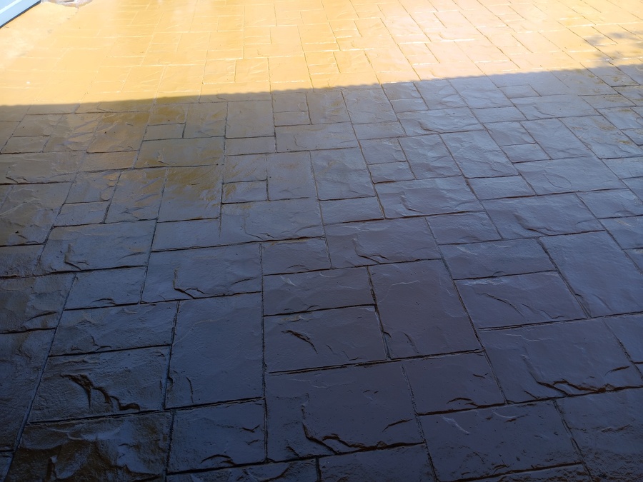 Acabado de suelo de hormigón impreso