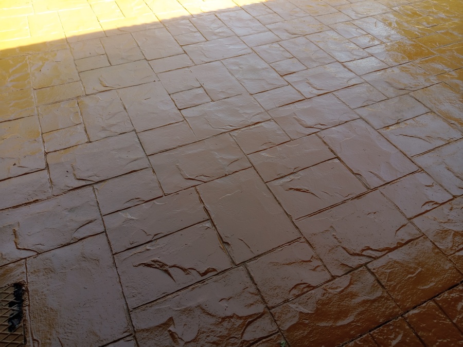 Acabado de suelo hormigón impreso