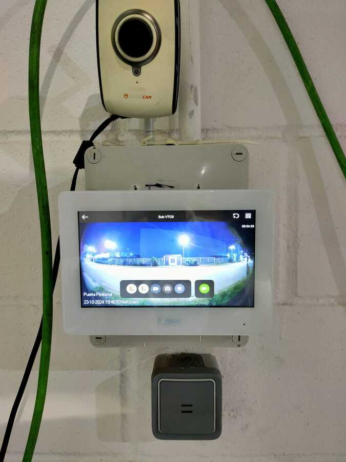 Instalación de tablet 7" con sistema vto exterior