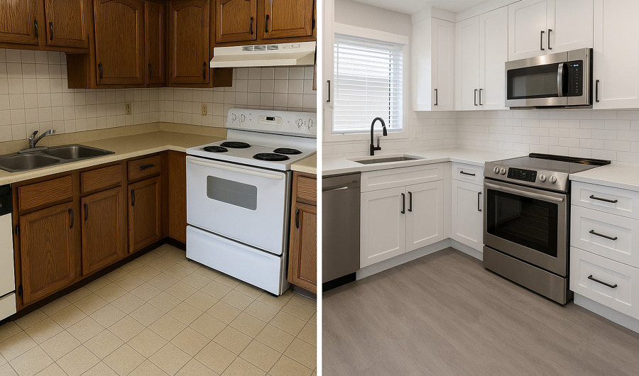 Antes y después en cocinas