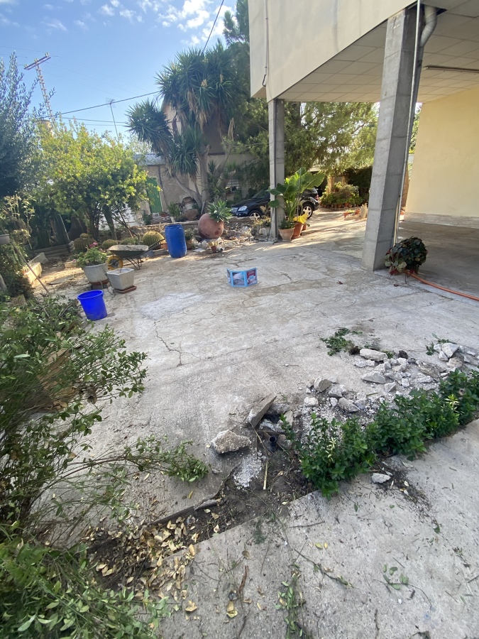 Solar antes del comienzo de la contrición de piscina