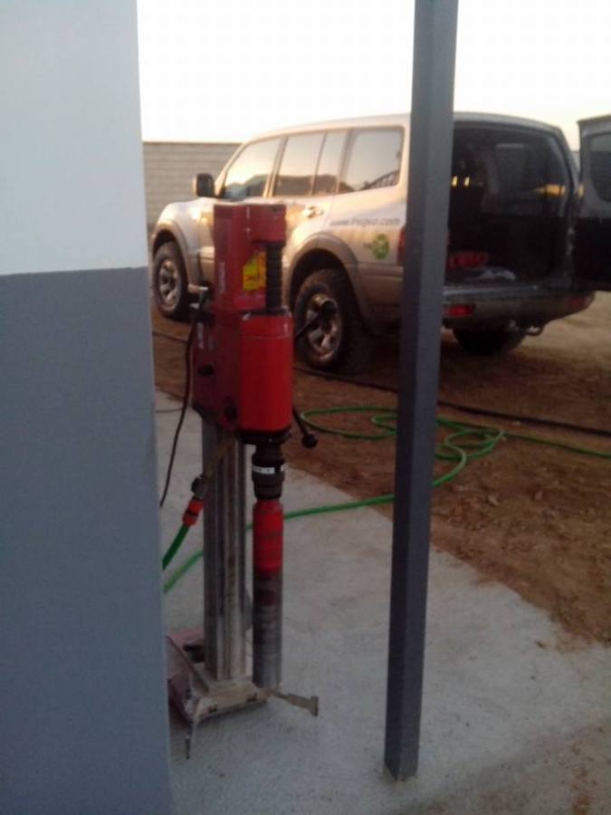 Estracción de testigos en hormigón