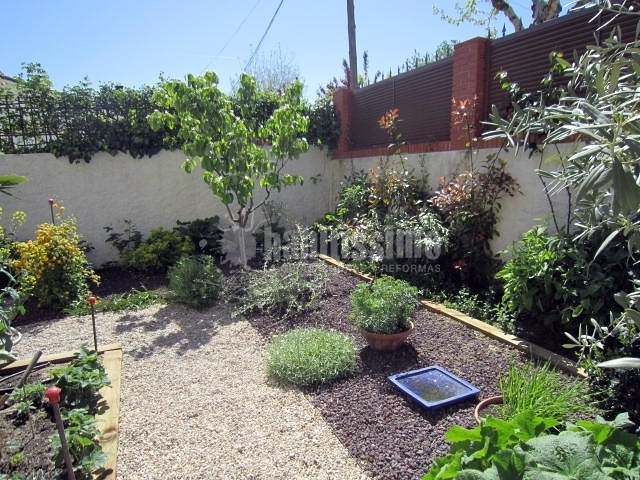 Jardin a base de áridos decorativos