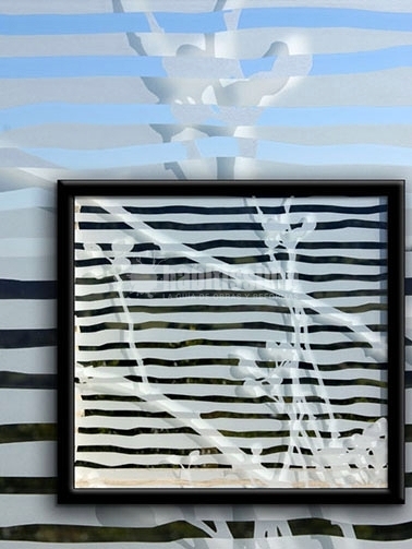 Vidrio aislante decorado