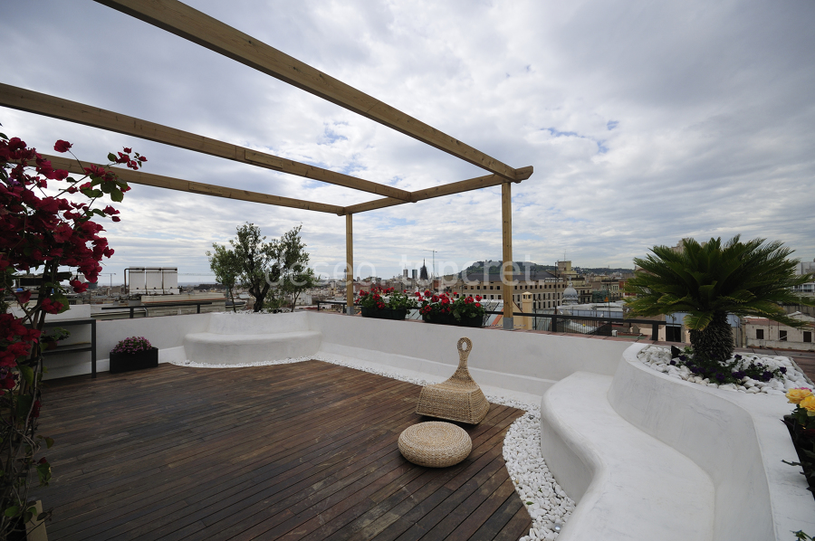 Microcemento en asientos exteriores