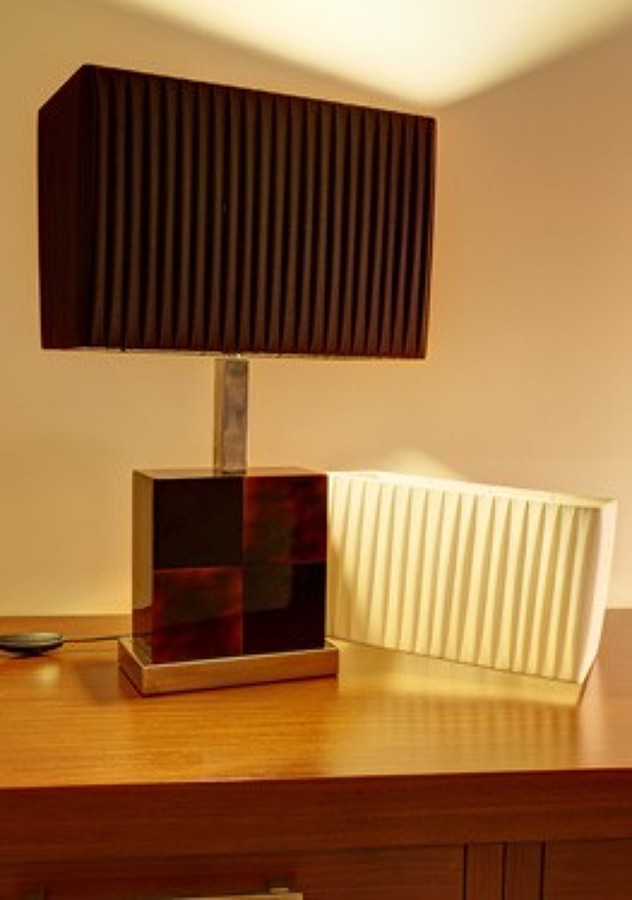 Pantallas de lampara realizadas en cintas de tela