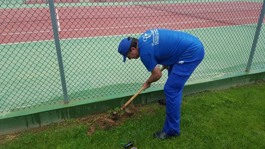 Trabajos para instalación de sistema de riego.