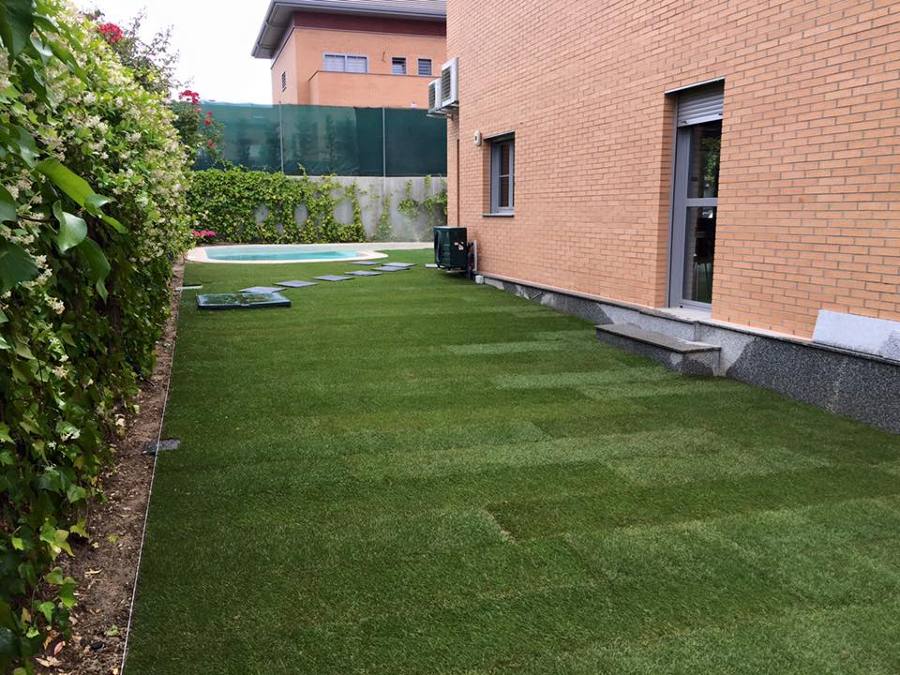 Instalación de césped