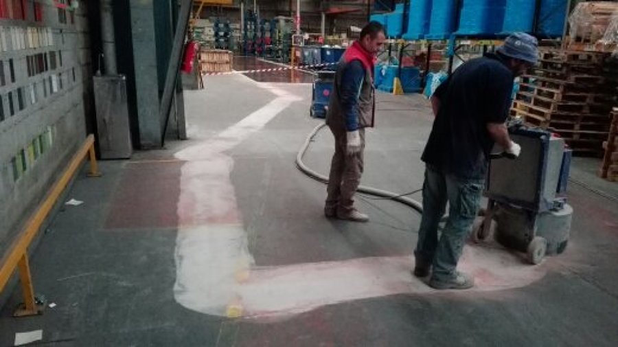 REPARACIÓN SUELO INDUSTRIAL FÁBRICA EN AMURRIO