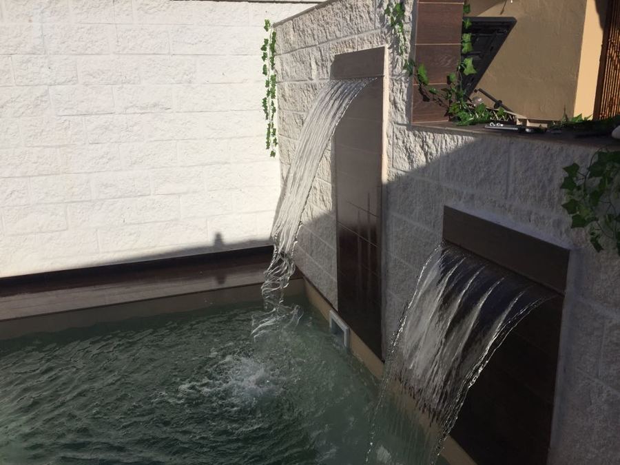 Cascadas dobles empotradas