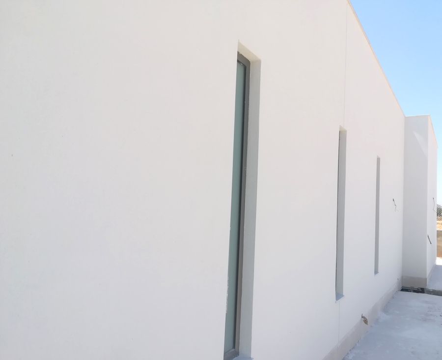 Estucado realizado en raspado